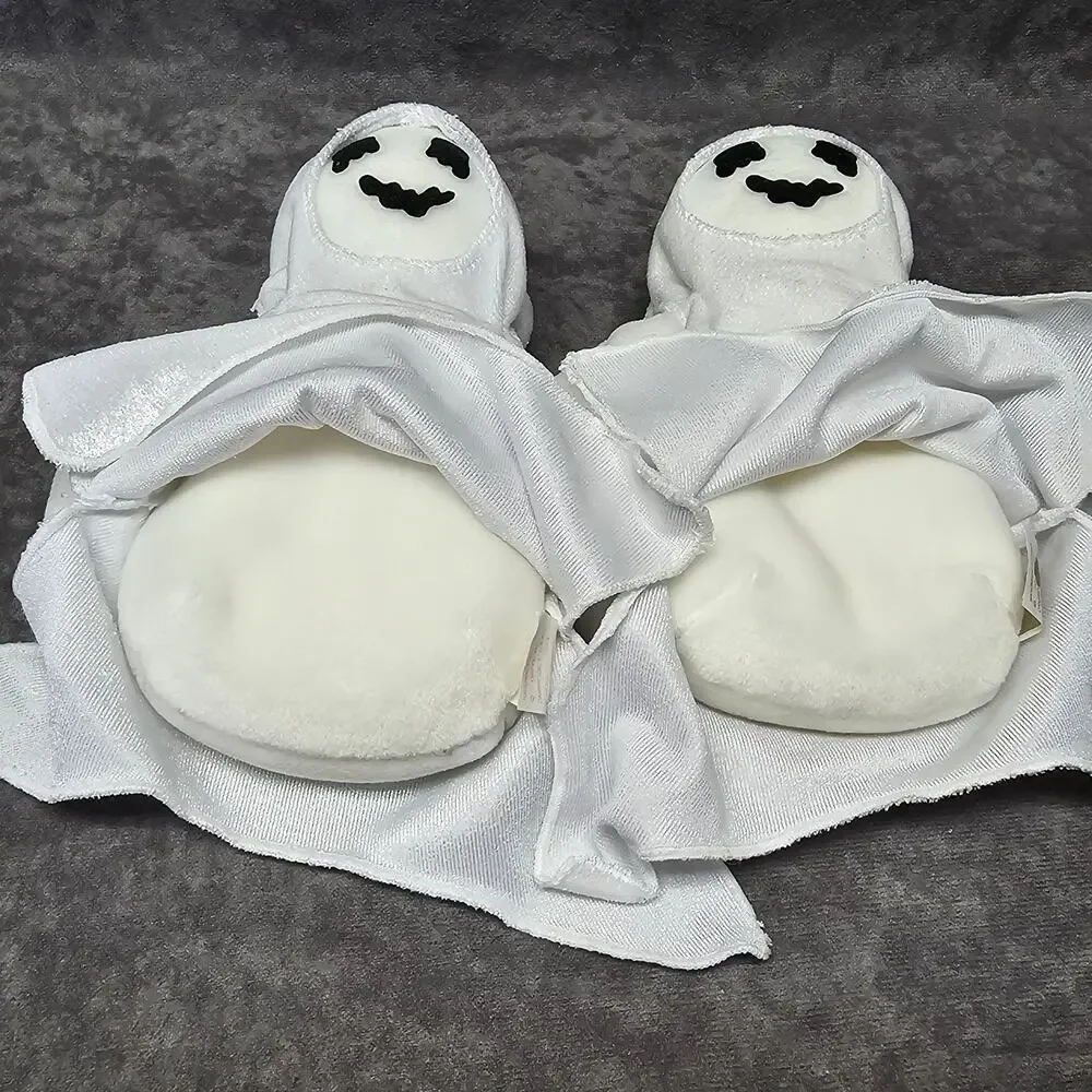 TY Beanie Babies Collection Sheets Hooded Ghost Halloween Pair Beanbag Plush